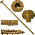 14 x 7 Bronze Coated Multipurpose Wood Screw - Torx/Star Drive Flat Head Exterior Coated - ACQ Compatible - CASE Qty 924 Screws