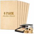 Juexica 6 Pcs 24" X 36"X 1/8" Basswood Plywood Sheets for Laser Cutting