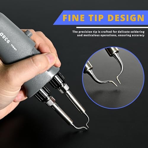 YIHUA 938D Mini Tweezers, 110V Hot Tweezers Soldering SMT for Soldering Desoldering, Portable Soldering Iron Station Kit, LED Display, Auto-off Function, ℃ / ℉