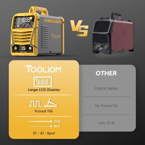TOOLIOM 200A TIG Welder with Pulse, 110V/220V Dual Voltage