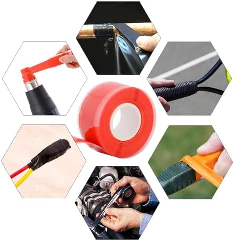 12 Roll 1 Inch X 10 FT Self-Fusing Silicone, Thickness 0.5mm Hose Repair Tape, Heavy Duty and Leak Proof Rubber Hose Tape, Pipe for Water(Green)