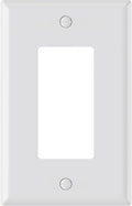 AIDA 1-Gang Midsize Light Switch Cover Plate, Decorative Outlet Covers - Glossy White, 1-Pack Unbreakable Polycarbonate Wall Plates for Decorator Device, UL Listed, 4.88" H x 3.13" L