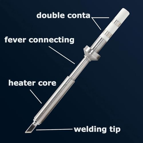 4PCS Soldering Iron Tips,TS100 Series Rapid Heating Replacement Tip for Pinecil TS100 | TS101 Soldering Iron,Easy to Instal Solder Accessories (TS100-4)
