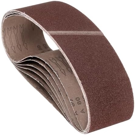 8 Pcs Sanding Belts 4 x 36 Inch 80 Grit Aluminum Oxide