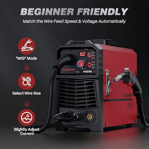 ARCCAPTAIN 160A MIG Welder 110V 220V Gasless Gas MIG Stick Lift TIG Welding