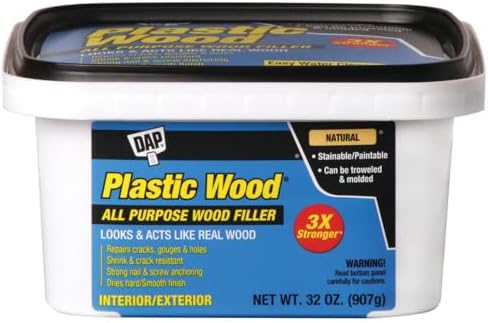 DAP Plastic Wood 00525 Wood Filler, Paste, Musty, Natural, 32 oz, Sold as 3 Pack