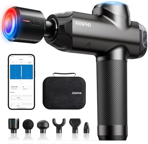 RENPHO Power+ Thermacool Massage Gun with Heat and Cold Head