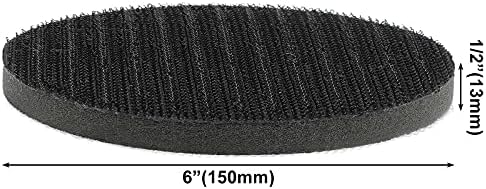 Boao 4 Pieces 6 Inch Interface Pads Hook and Loop Foam Sanding Pads