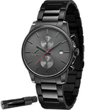 Stylish Stainless Steel Men's Watches with Functional Chronograph Subdials