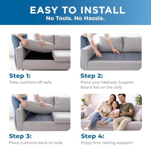 Meliusly Couch Cushion Support Board for Sagging Sofa Cushions (21x48)