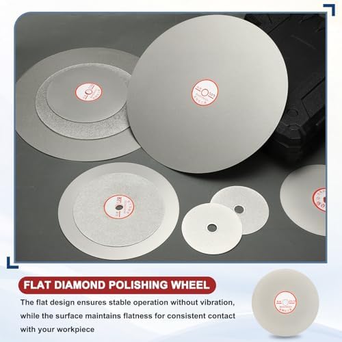 6 Inch x 1/2" Arbor Diamond Flat Lap Disc, 2500 Grit