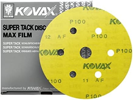 MaxFilm Ultra Premium 6 inch Sanding Discs, P100, 7 Holes, Hook & Loop, 521-0100, 50 discs