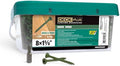 Deck Plus 1-5/8 Inch Epoxy Coated Exterior Wood and Fence Screws #8 x 1-5/8" Torx/Star Drive Included Coarse Thread, Outdoor Rust Resistant Decking Screw, Green, Keg, 1700 Pieces | 49318