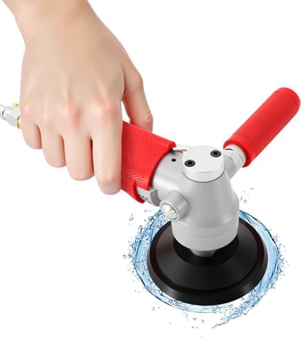 Air Wet Polisher 4-Inch Versatile Wet Stone Grinder 4500 Rpm Stone Polishing Tool with Variable Speed for Polishing Stone and Concrete