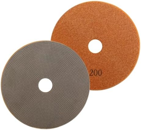 5 Inch Electroplated Diamond Polishing Pads for Stone Ceramic Metals Granite Marble Grinding for Sander Grinder(Grit 200-1pc)
