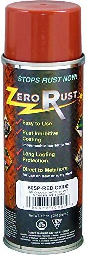 TWP Zero Rust 60SP Red Oxide Rust Inhibitive Coating – 12 oz Aerosol | Direct-to-Metal Rust Protection | Industrial Red Oxide Primer-Like Finish