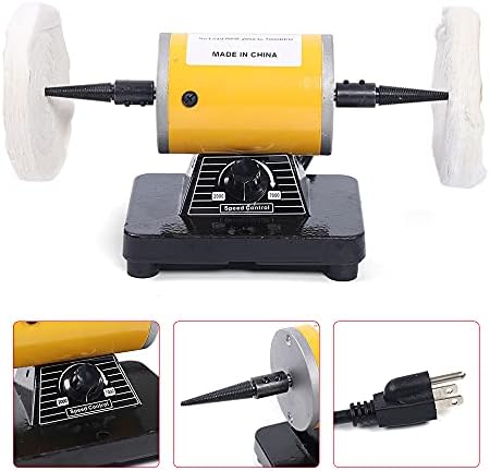 Jewelry Polishers - Adjustable Variable Speed Bench Grinder Polishing and Polishing Machine Kits, Dental Buffers and Lathes - Bench Lathe Polishers, Bench Grinders Jewelry Making Polishers
