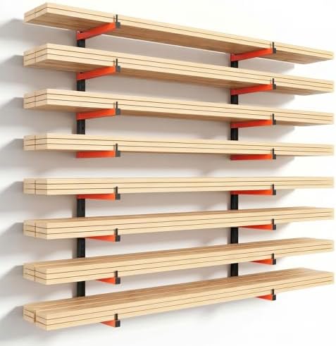 Housolution 4-Level Lumber Storage Rack - 4 Pack Holds Up 520LBS