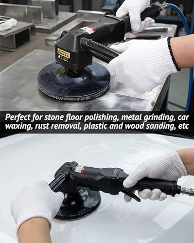 7 inch Air Angle Sander, Pneumatic Polisher Buffer, 4500RPM Variable Speed