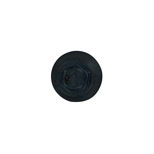 Fasteners Plus ST Fastening Kwikseal Woodbinder Metal to Wood #10 X 2-1/2" Black Screws with EPDM Rubber Washer, 250-Count - Designed for Metal Roofing and Siding Panels