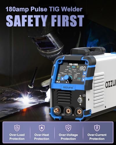 AZZUNO Cold TIG Welder With Pulse 180A, 5-in-1 TIG Welding Machine