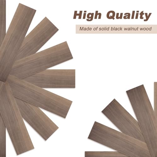 25 Pack Black Walnut Wood Veneer Lumber 1/8 Inch Thin Wood Strips, 3" x 18" Unfinished Solid Hardwood Blanks for Laser Engraving, Cnc Cutting, Carving, Pyrography, DIY Craft and Woodworking