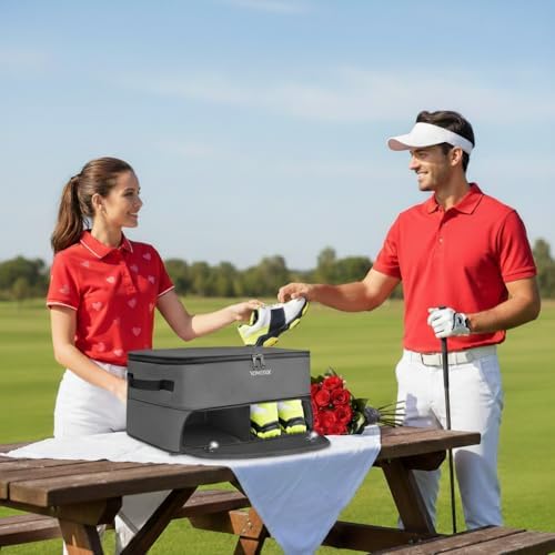 YOREPEK Golf Gifts for Men, 2 Layer Golf Trunk Organizer for 2 Pair Shoes