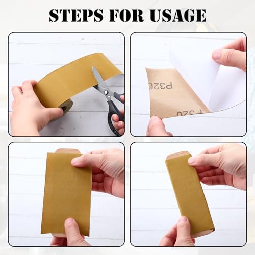 18 Rolls 90 Yards 40, 60, 80, 120, 180, 220, 320, 400, 600 Grit Psa Continuous Sandpaper Roll 2-3/4" Wide Longboard Sandpaper Self-Adhesive Sand Paper Automotive Woodworking Hand Sanding Block