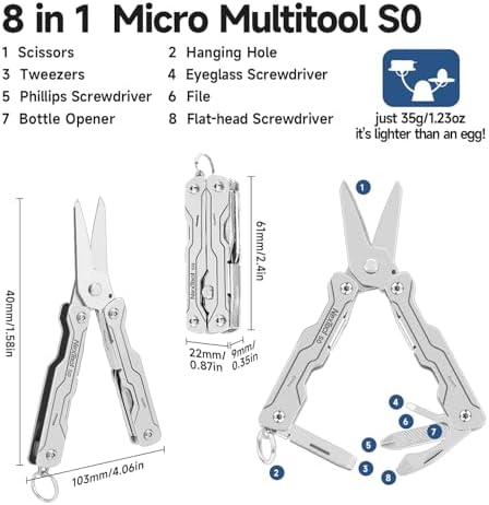 NexTool Micro Sailor Scissors S0 and Knight K30 Multitool Bundle