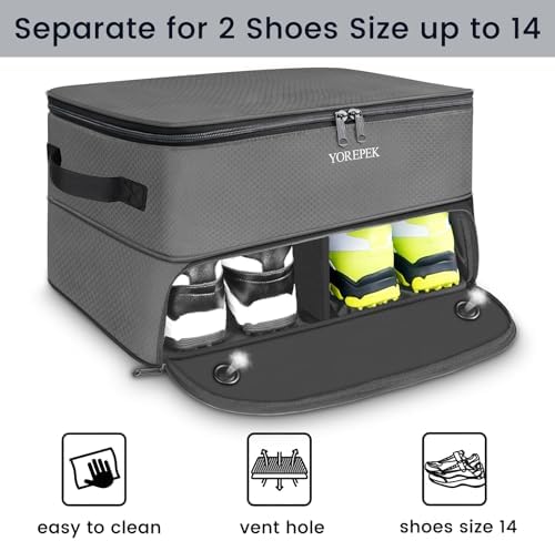 YOREPEK Golf Gifts for Men, 2 Layer Golf Trunk Organizer for 2 Pair Shoes