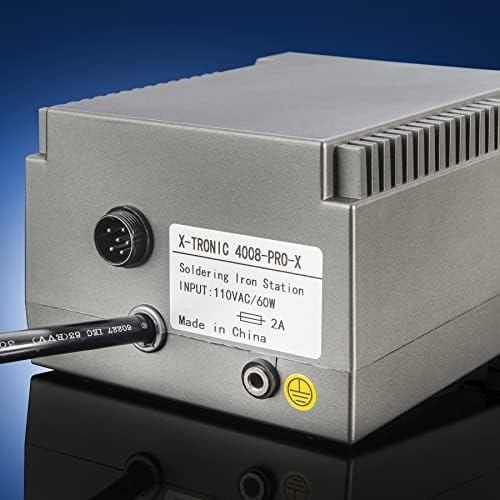 X-Tronic 4008-PRO-X • 75 Watt Soldering Iron Station w/PID Technology • Features: 0-30 Minute Sleep Timer, °C/°F Conversion, and a Mute/Unmute Func • Accessories: 5 Extra Tips, 60/40 Solder, and More