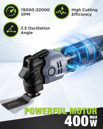 WORKPRO 400W Corded Oscillating Multi-Tool Kit