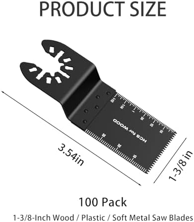 TrivdPro 100PCS Oscillating Saw Blades, Multitool Blades for Wood Plastics