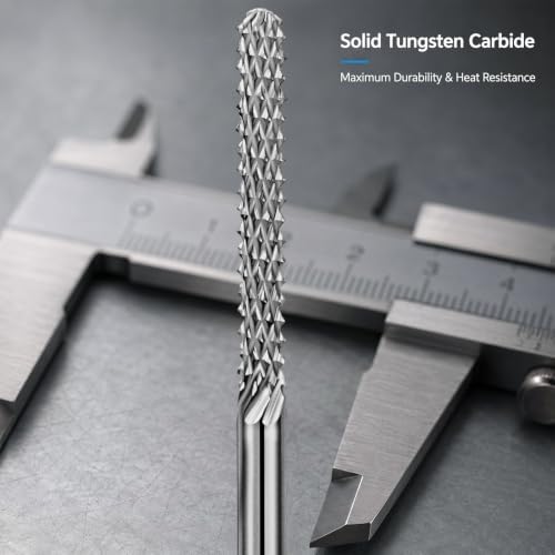 Tondiamo 5 Pack Tile Drill Bits for Rotary Tool 1/8 Inch Brocas para Drywall Shank Solid Carbide Tile Cutter Compatible with Dremel 565 Attachment for Ceramic Wall Cement Board Plasterboard