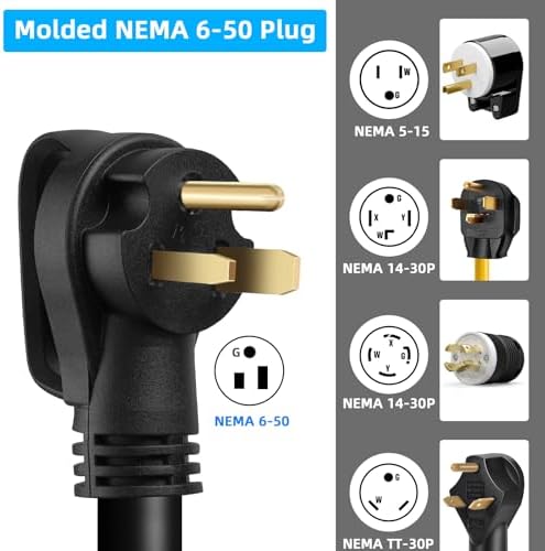 40 Amp Welder Extension Cord SOOW Cable 8/3 Welder Extension Cord NEMA 6-50