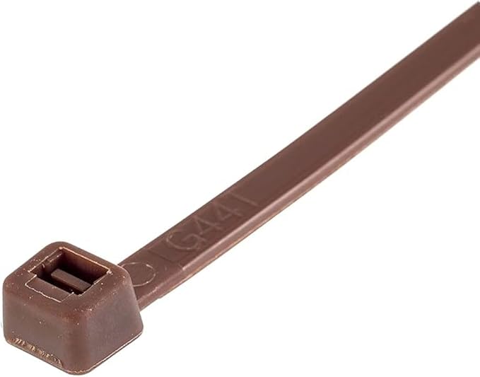 GTSE 4 Inch Brown Zip Ties, 1,000 Bulk Pack, 18lb Strength, UV Resistant Small Nylon Cable Ties, Self-Locking 4" Tie Wraps