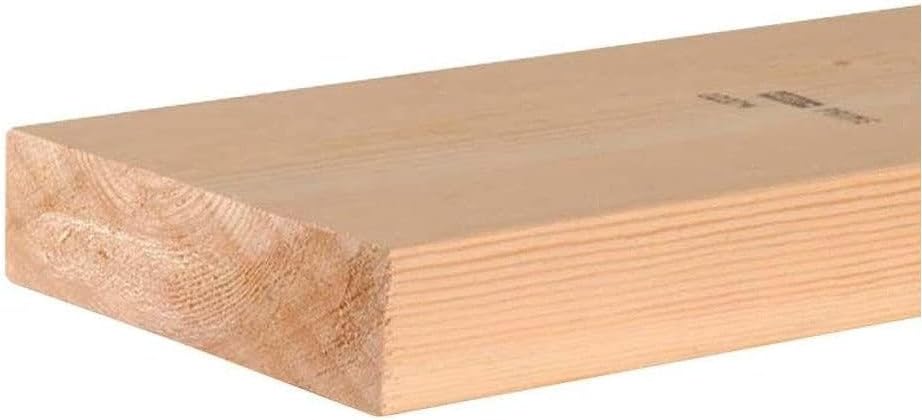 VENTRAL Lumber 2 in. x 6 in. (1-1/2" x 5-1/2") Construction Premium Whitewood Board Stud Wood 8FT