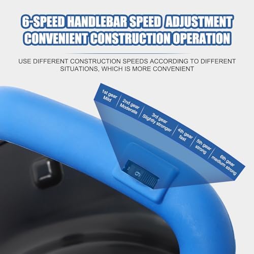 1680W Concrete Polisher & Grinder with Mixer 6-Speed Adjustable Floor Smoothing Polishing Machine, 80-200 RPM, LED Light for Concrete, Mortar, Paint, Plaster