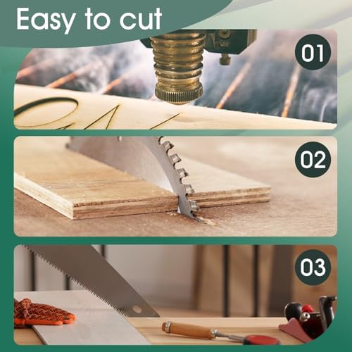 50 Pack Basswood Sheets 1/8x12x12 Inch 3mm Basswood for Laser Cutting, Drawing,Wood Burning, Architectural Models.Plywood Sheets Unfinished Wood Sheets for DIY Crafts.