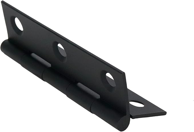 Mcredy 2.5" Cabinet Hinges Black Brass Door Hinges with Screws Box Butt Hinge Cabinet Hardware for Garages Kitchens Bathroom, 4 Packs