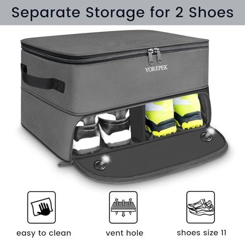 YOREPEK Golf Gifts for Men, 2 Layer Golf Trunk Organizer for 2 Pair Shoes
