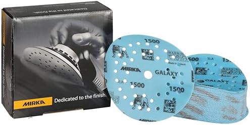 Mirka Galaxy Multifit 5'' Ceramic Sandpaper, 1500 Grit Hook & Loop 50 Pack