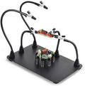 NOEVSBIG Magnetic Helping Hands Soldering Station with Large & Heavy Duty Base, 6 PCB Holders,5 Flexible Arms with Precision 360 Degree Alligator Clip Helping hands for Soldering Electronic Repair DIY
