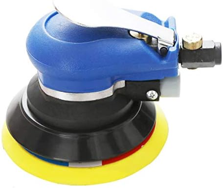 Professional Air Random Orbital Sander, Heavy Duty Dual Action Pneumatic Palm Sander (5 inch, Blue)