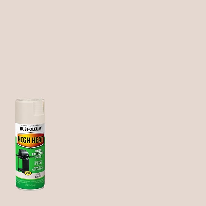 Rust-Oleum 7750830 High Heat Enamel Spray Paint, 12 oz, Almond