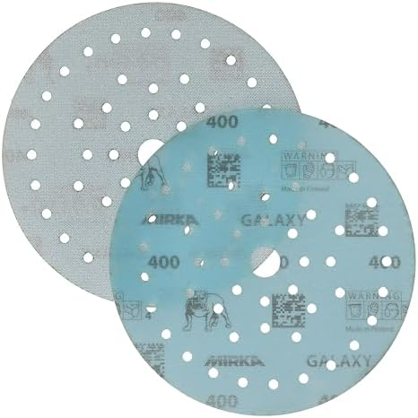 Mirka Galaxy Multifit 6 Inch Ceramic Discs, 400 Grit, Hook & Loop, 50 Pack