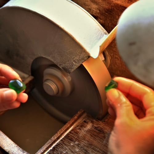 HARFINGTON Diamond Lapidary Wheel 6 Inch x 1 Inch Arbor Hole 240 Grit Grinding Wheels for Stone, Marble, Glass, Ceramics, Crystal, Carbide, Steel