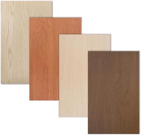 TruFlat Plywood Laser Wood 24 Sheets, 12 x 19 x 1/8 in, Wood Variety Pack