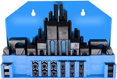 HFS(R) 58PC Hold Down Clamp Clamping Set Kit Bridgeport Mill (9/16" Slot 1/2" Stud) Heat Treated