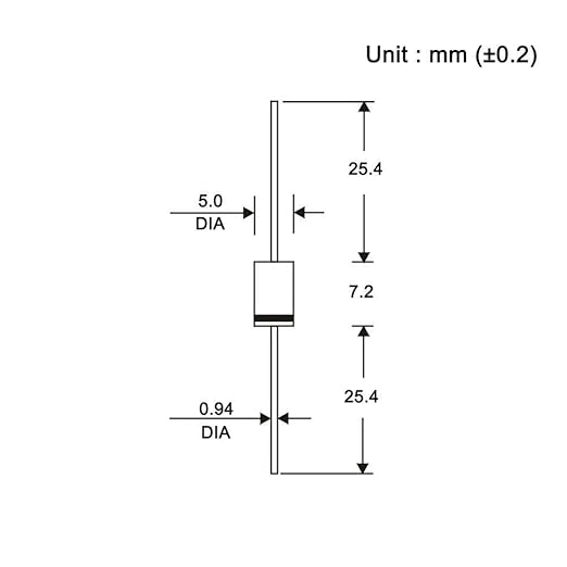 (50 PCS) 1N5402 Rectifier Diode 3A 200V DO-201AD (DO-27) Axial 1N in 5402 IN5402 3 Amp 200 Volt Electronic Silicon